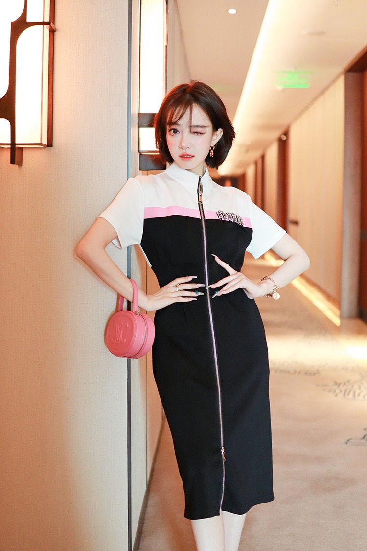 ĐẦM BODY PHỐI KHÓA KÉO PK ĐÁ CAO CẤP D37